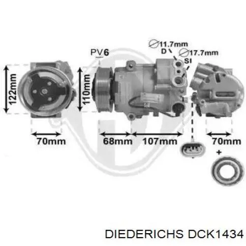 Компрессор кондиционера DCK1434 Diederichs