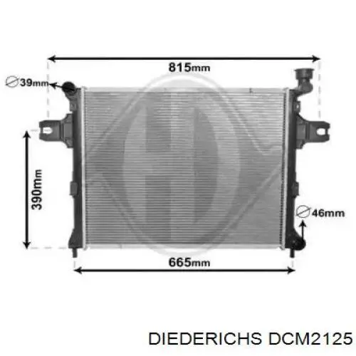 DCM2125 Diederichs radiador de esfriamento de motor