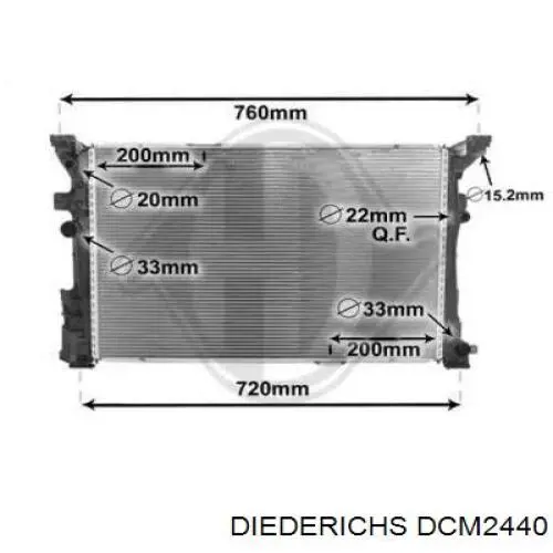 DCM2440 Diederichs radiador de esfriamento de motor