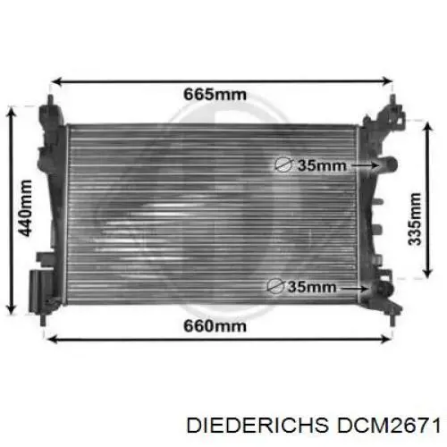 Радиатор DCM2671 Diederichs