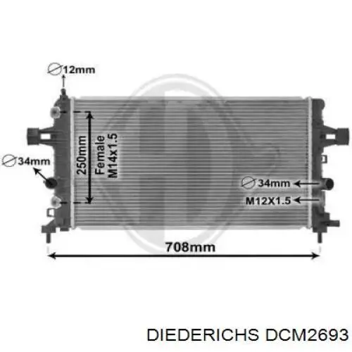 Радиатор DCM2693 Diederichs