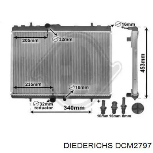 Радиатор DCM2797 Diederichs