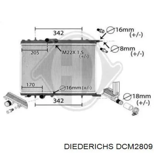 Радиатор DCM2809 Diederichs