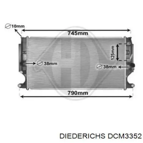 Радиатор кондиционера DCM3352 Diederichs