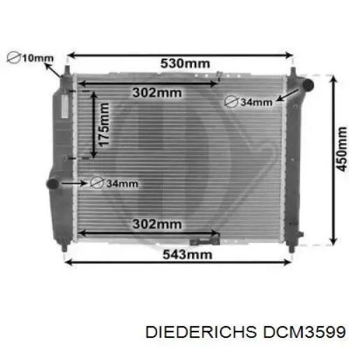 Радиатор DCM3599 Diederichs