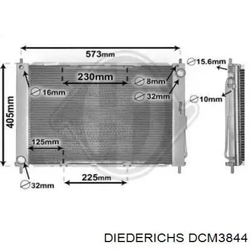 Радиатор DCM3844 Diederichs