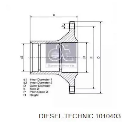 Ступица задняя 1010403 Diesel Technic