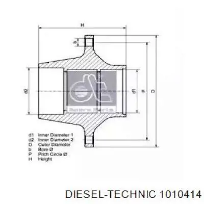 Ступица задняя 1010414 Diesel Technic