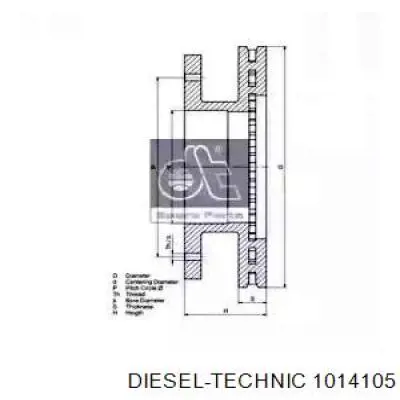 Тормозные диски 1014105 Diesel Technic