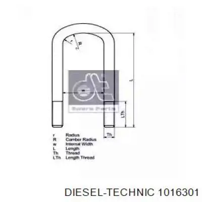 Стремянка рессоры 1016301 Diesel Technic