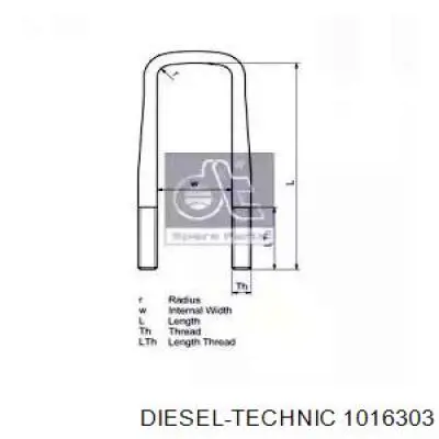 10.16303 Diesel Technic estribo da suspensão de lâminas