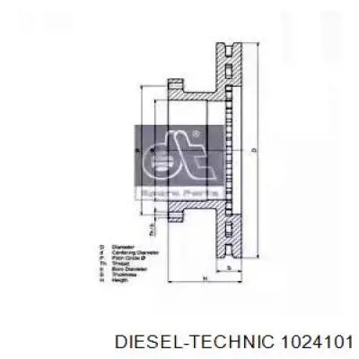 Тормозные диски 1024101 Diesel Technic