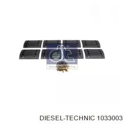 10.33003 Diesel Technic placa sobreposta do freio traseira (truck)