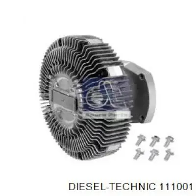 111001 Diesel Technic вискомуфта (вязкостная муфта вентилятора охлаждения)