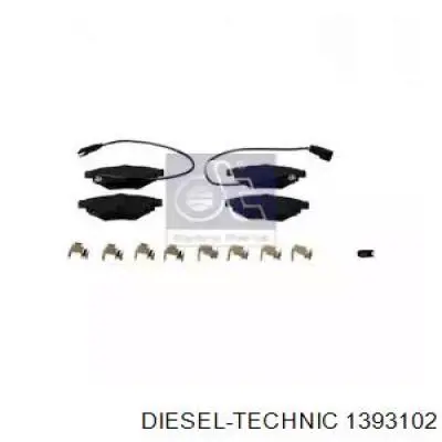 Задние тормозные колодки 1393102 Diesel Technic