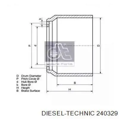 Тормозные диски 240329 Diesel Technic