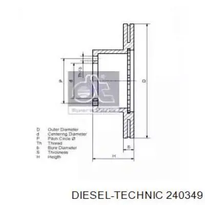 2.40349 Diesel Technic slider (rotor de distribuidor de ignição, distribuidor)