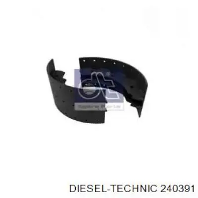 Колодки тормозные передние барабанные Diesel Technic 240391