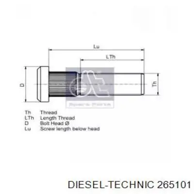 265101 Diesel Technic колесный болт