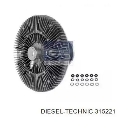315221 Diesel Technic вискомуфта (вязкостная муфта вентилятора охлаждения)