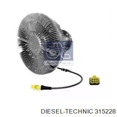 Вискомуфта (вязкостная муфта) вентилятора охлаждения DIESEL TECHNIC 315228