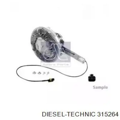 Вискомуфта вентилятора 315264 Diesel Technic