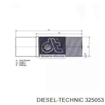 325053 Diesel Technic ondulação do silenciador
