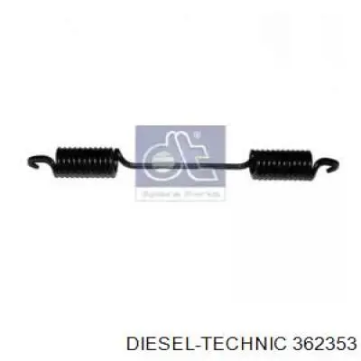 Пружина задних барабанных тормозных колодок 362353 Diesel Technic