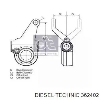 Трещетка тормозная заднего моста 362402 Diesel Technic