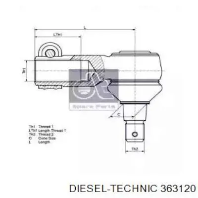 Рулевой наконечник 363120 Diesel Technic