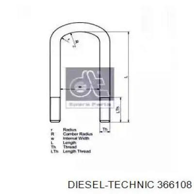 Стремянка рессоры Diesel Technic 366108