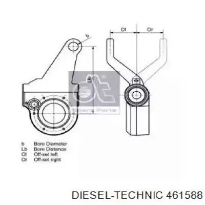 Трещетка тормозная заднего моста 461588 Diesel Technic