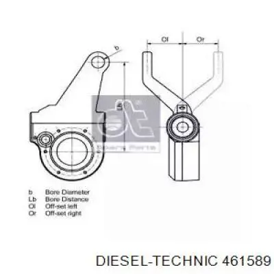 Трещетка тормозная переднего моста 461589 Diesel Technic