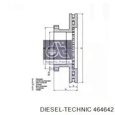 Тормозные диски 464642 Diesel Technic