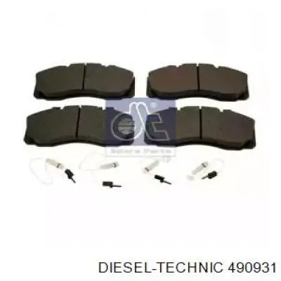 Задние тормозные колодки 490931 Diesel Technic