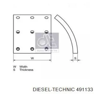 4.91133 Diesel Technic накладка тормозная задняя (truck)