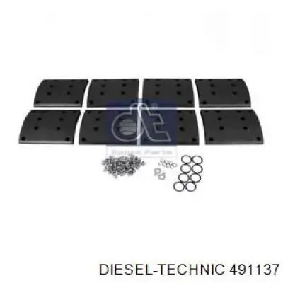 4.91137 Diesel Technic placa sobreposta do freio traseira (truck)