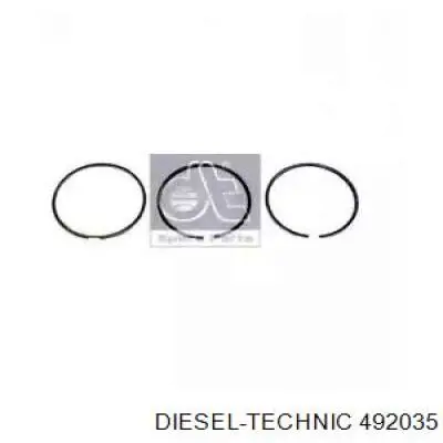 Кольца поршневые на 1 цилиндр, STD. Diesel Technic 492035