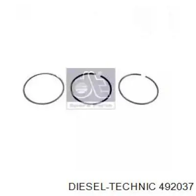 4.92037 Diesel Technic кольца поршневые на 1 цилиндр, std.