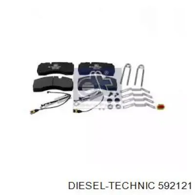 Передние тормозные колодки 592121 Diesel Technic