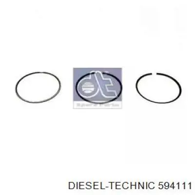Кольца поршневые на 1 цилиндр, STD. Diesel Technic 594111