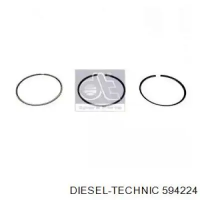 Кольца поршневые на 1 цилиндр, STD. Diesel Technic 594224