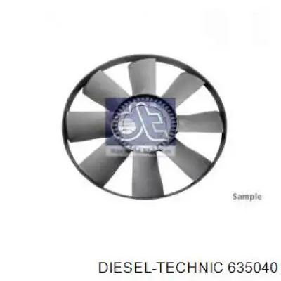 Крыльчатка радиатора охлаждения 635040 Diesel Technic