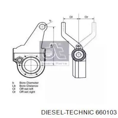 Трещетка тормозная заднего моста 660103 Diesel Technic