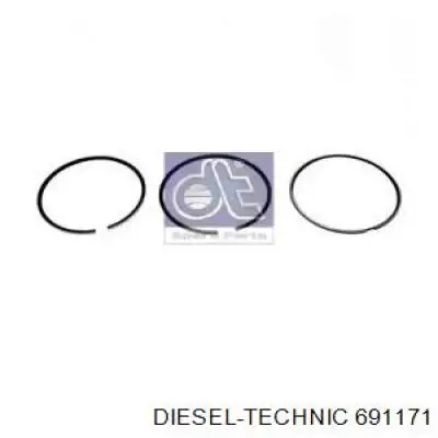 Кольца поршневые на 1 цилиндр, STD. Diesel Technic 691171