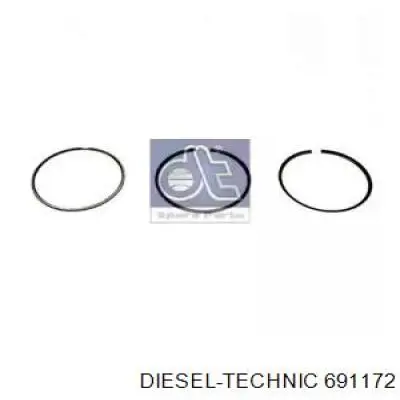 Кольца поршневые на 1 цилиндр, STD. Diesel Technic 691172