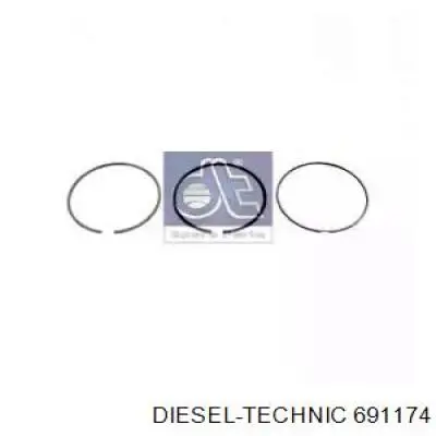 Кольца поршневые на 1 цилиндр, STD. Diesel Technic 691174