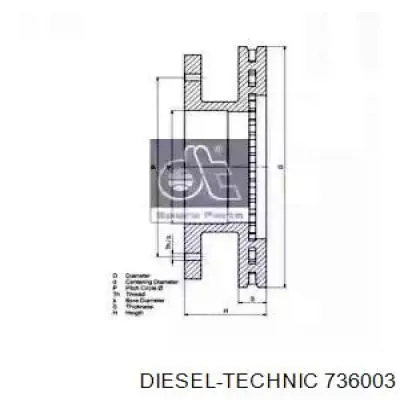 736003 Diesel Technic тормозные диски