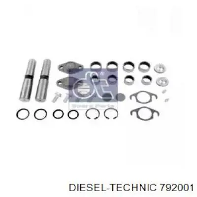 Ремкомплект шкворня поворотного кулака 792001 Diesel Technic