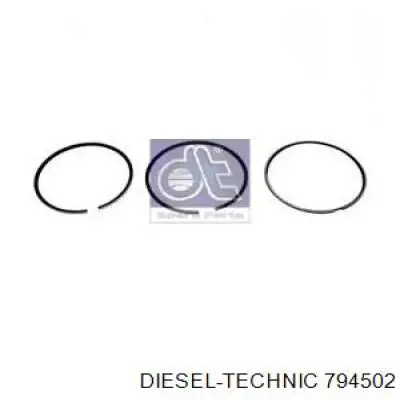 Кольца поршневые на 1 цилиндр, STD. Diesel Technic 794502